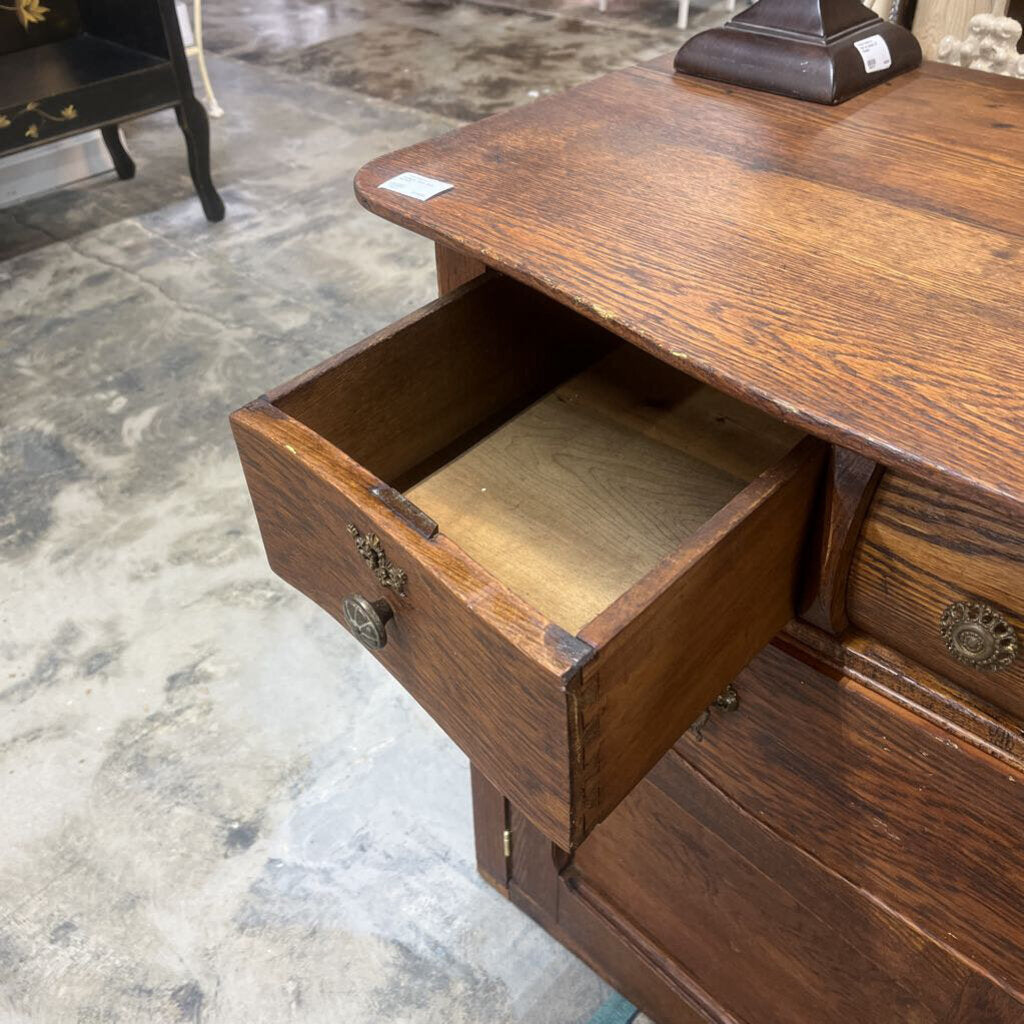 ANTIQUE TIGER OAK BUFFET