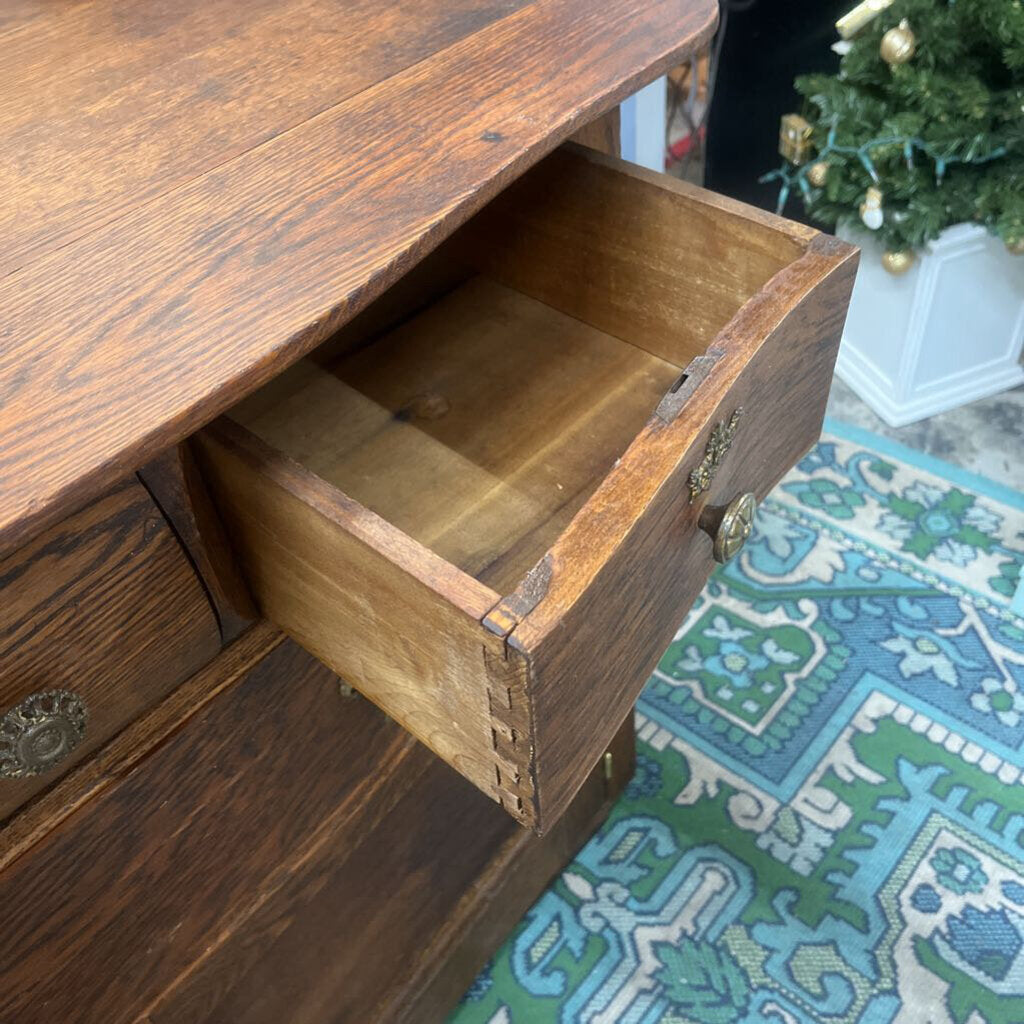 ANTIQUE TIGER OAK BUFFET