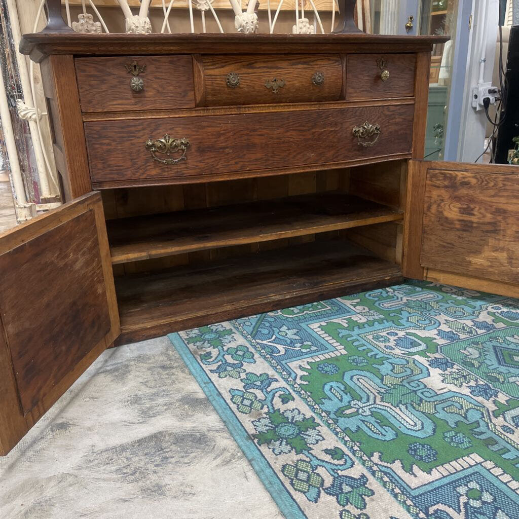 ANTIQUE TIGER OAK BUFFET