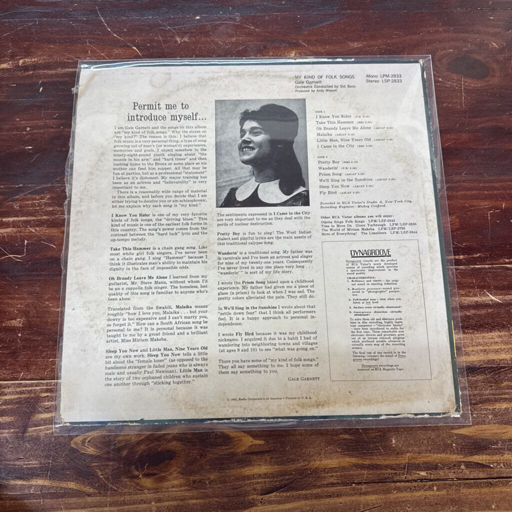 Gale Garnett - My Kind of Folk Songs