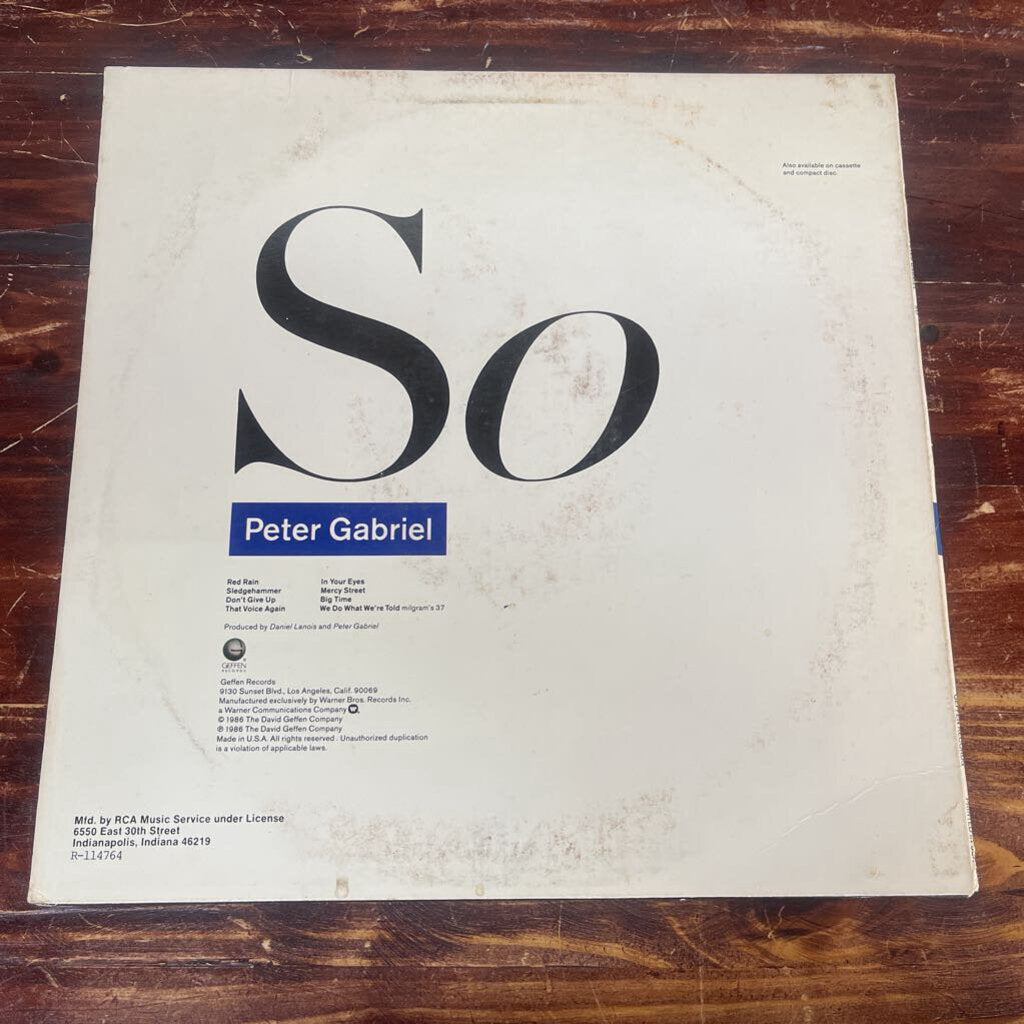 PETER GABRIEL - SO