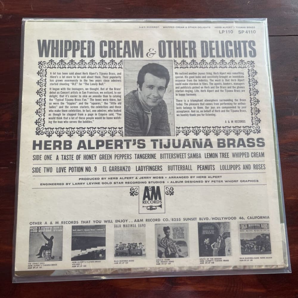 HERB ALPERT'S TIJUANA BRASS - WHIPPED CREAM & OTHER DELIGHTS