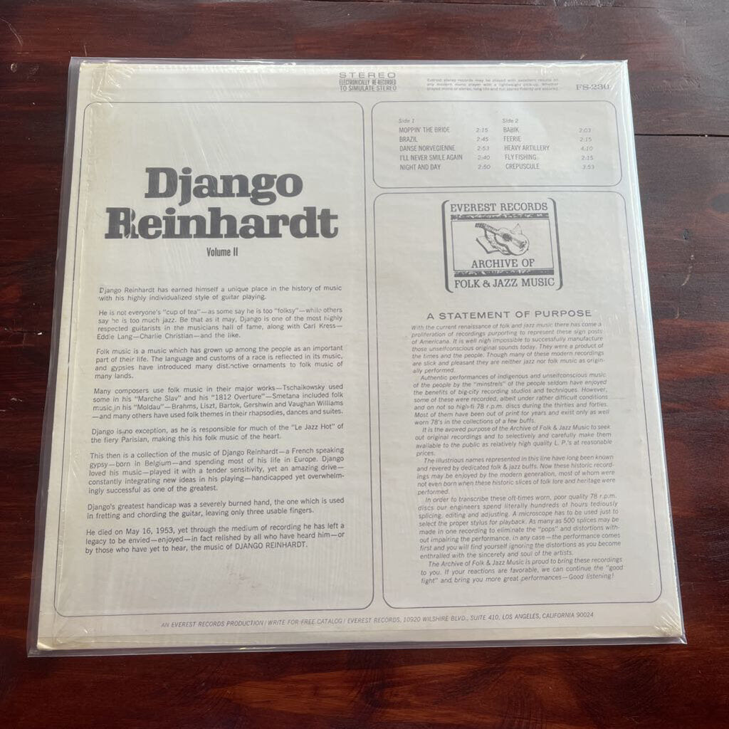 DJANGO REINHARDT - DJANGO REINHARDT VOLUME II