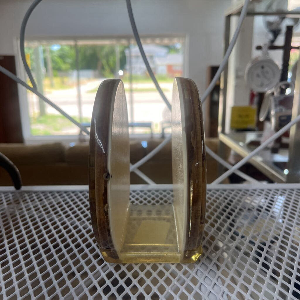 Vtg Resin Seeded Napkin Holder