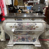 BOMBAY CHEST, 4 DRAWER, MARBLE TOP, FLORAL