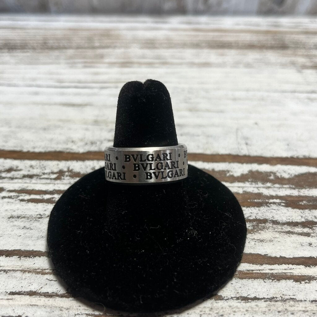 Stainless Steel BVLGARI Engraved Band