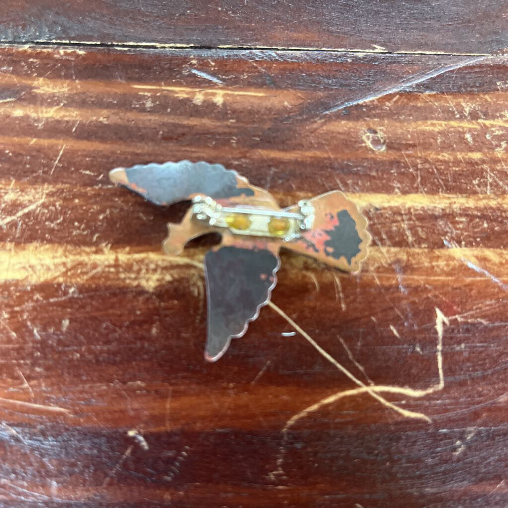 VTG ENAMEL ON COPPER PEACE DOVE BROOCH