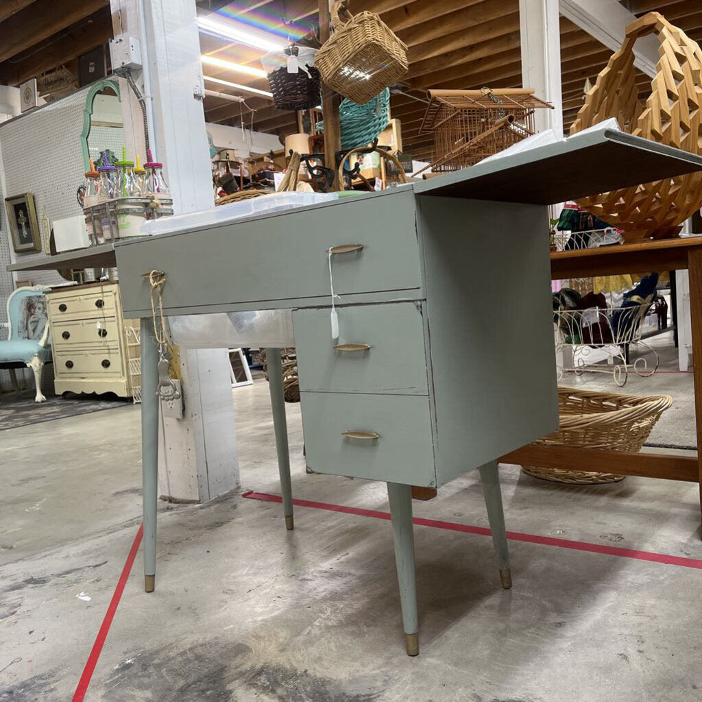 SEAFOAM ANTIQUE SEWING MID CENTURY BAR