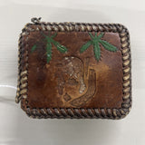 HANDMADE LEATHER MARIJUANA BELT BUCKLE
