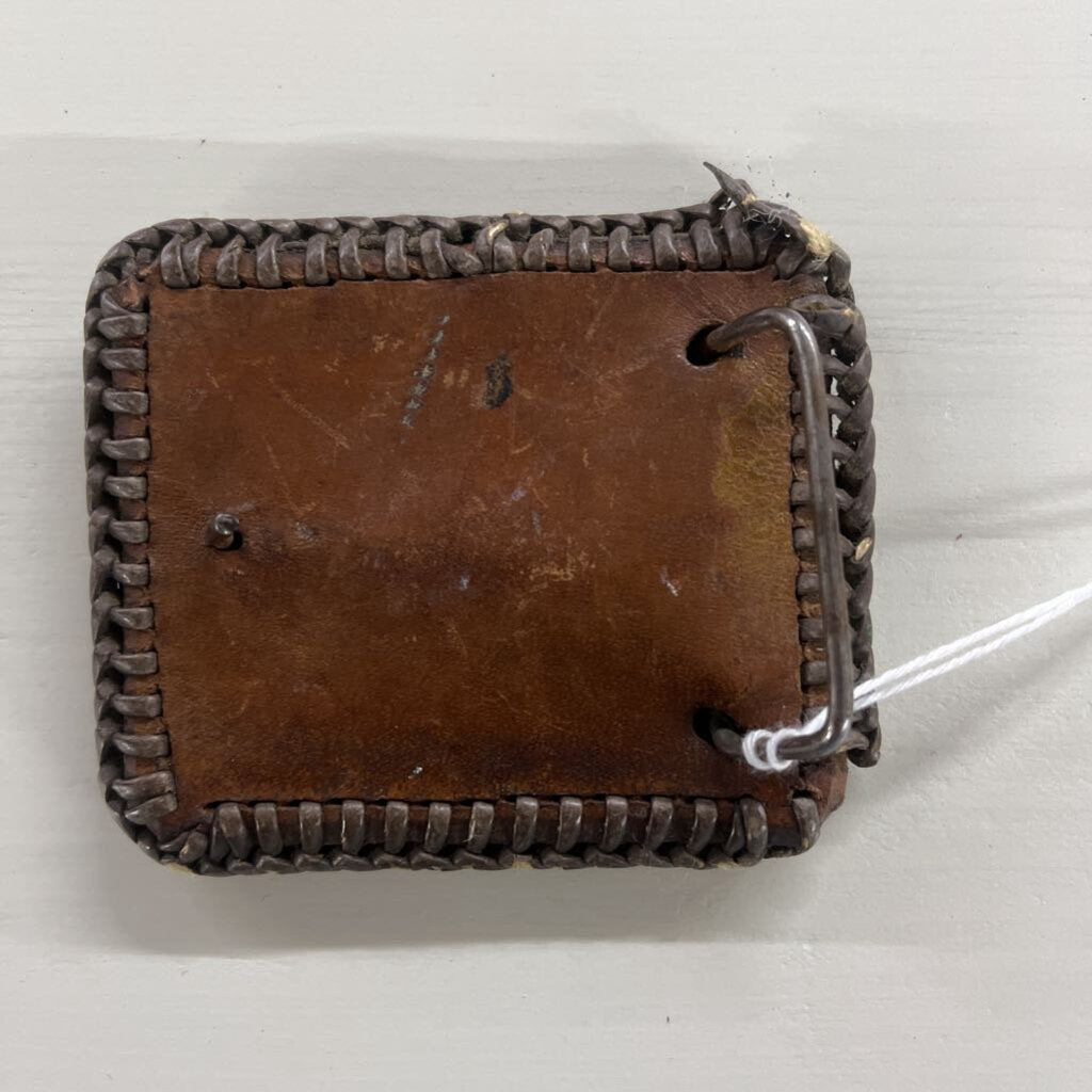 HANDMADE LEATHER MARIJUANA BELT BUCKLE