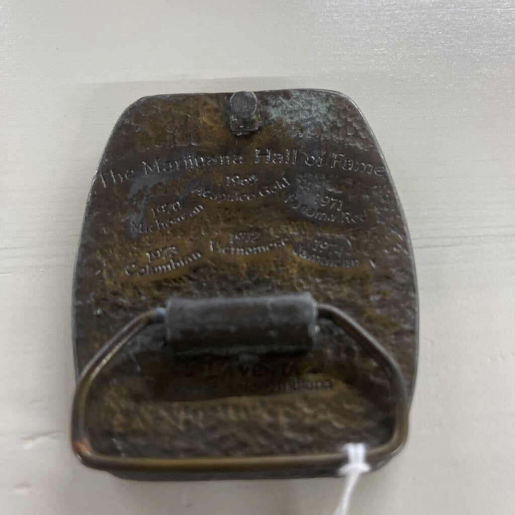 1970S HALL OF FAME MARIJUANA BELT BUCKLE