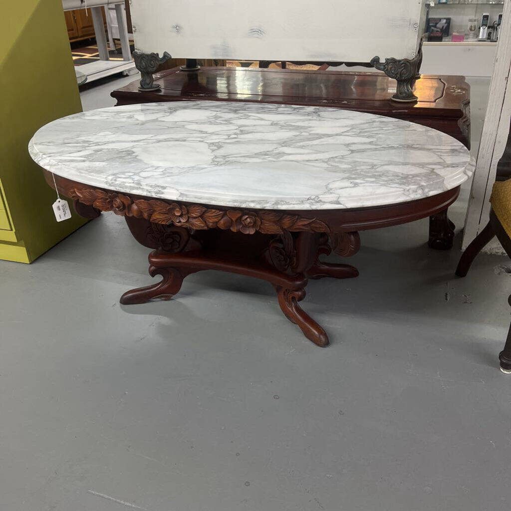 VINTAGE MARLE TOP COFFEE TABLE