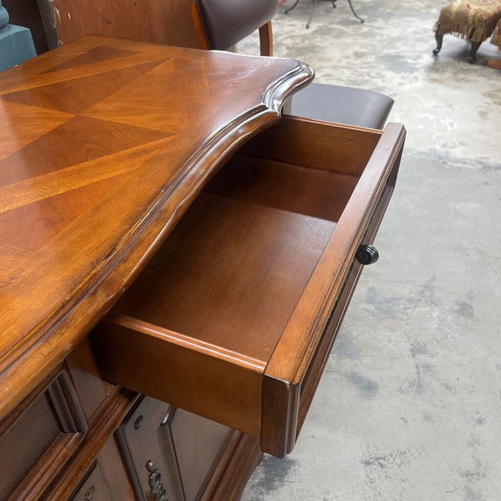 TWO DOOR PECAN FINISH SIDEBOARD