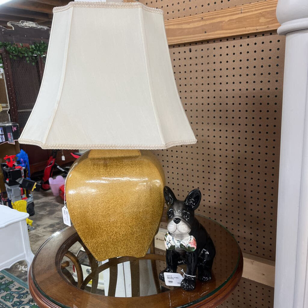 BLACK BOW TIE BULLY DOG STATUE