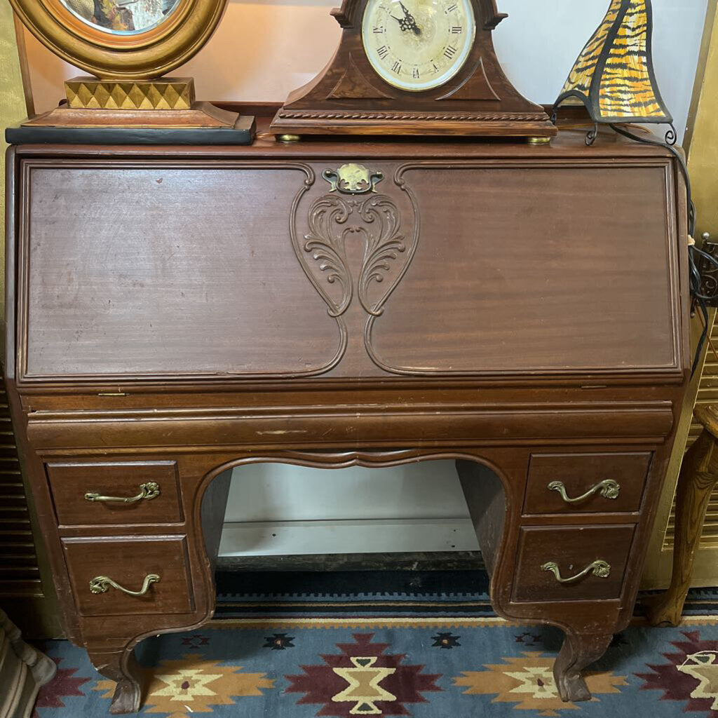 ANTIQUE WOODEN SECRETARY DESK