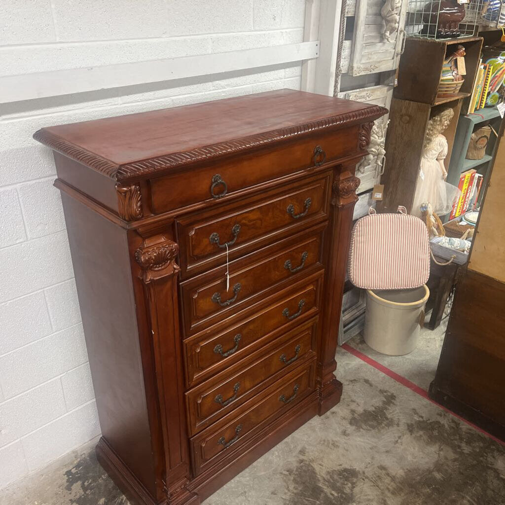SOLID WOOD 6 DRAWER CHEST OF DRAWERS