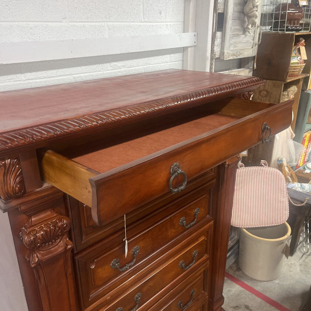 SOLID WOOD 6 DRAWER CHEST OF DRAWERS