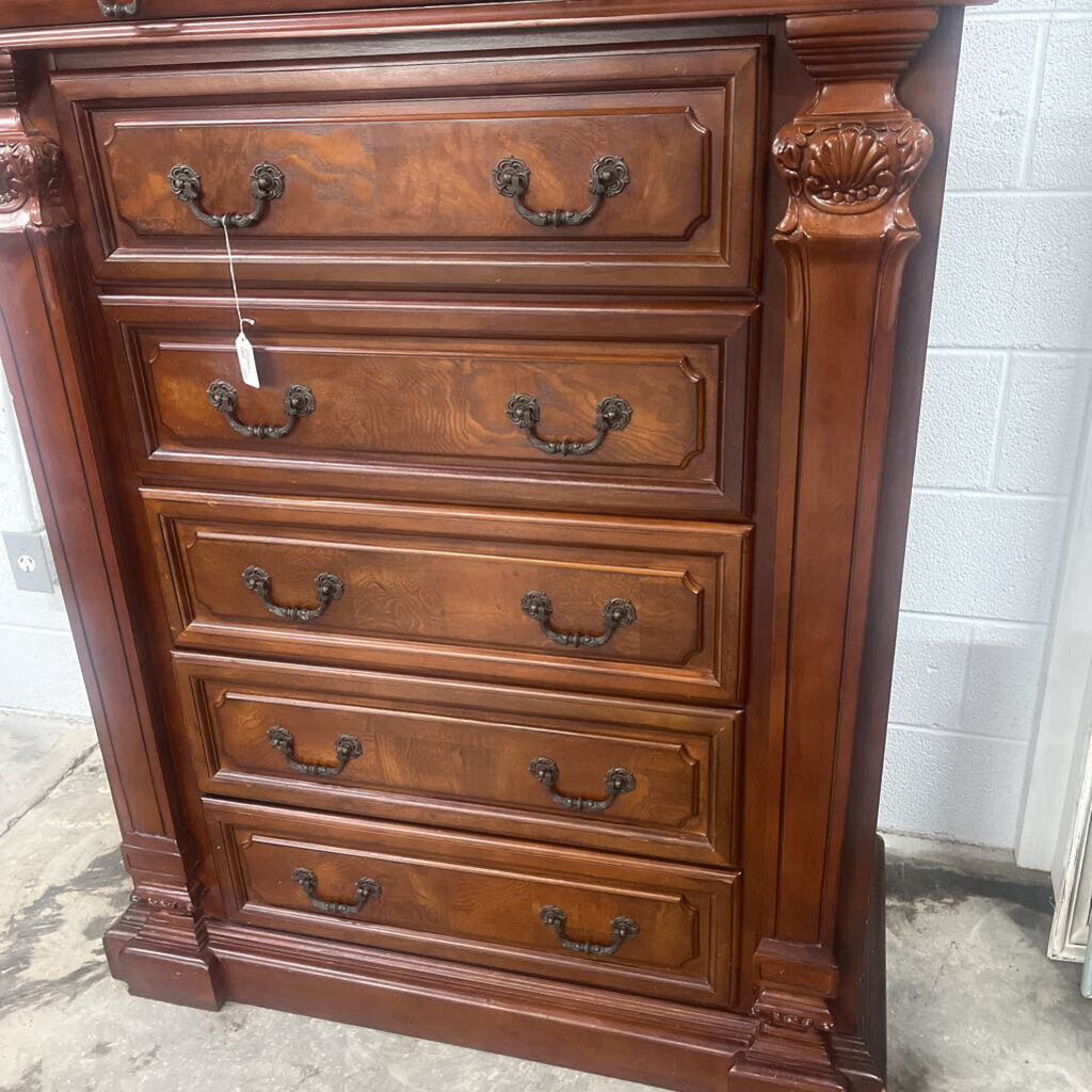 SOLID WOOD 6 DRAWER CHEST OF DRAWERS