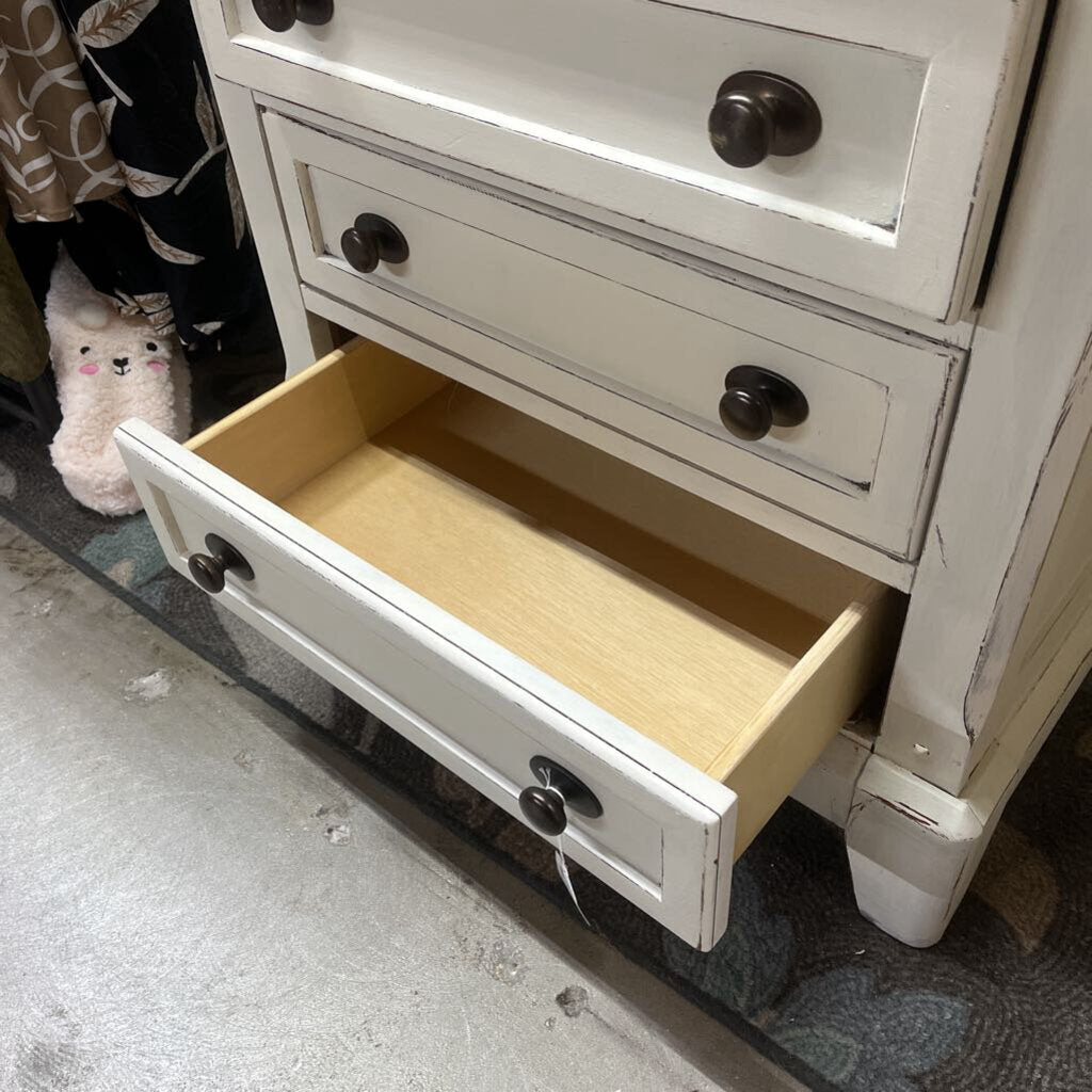 WHITE MULTIPURPOSE 3 DRAWER NIGHTSTAND