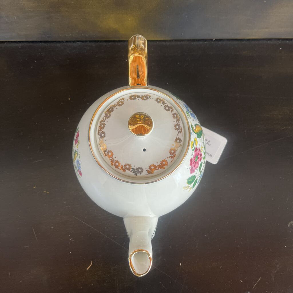 ENGLISH BIRDS & FLOWERS TEA POT