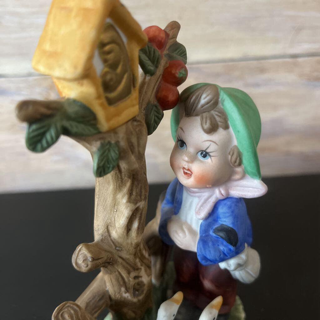 Royal Crown Boy w/Geese figurine
