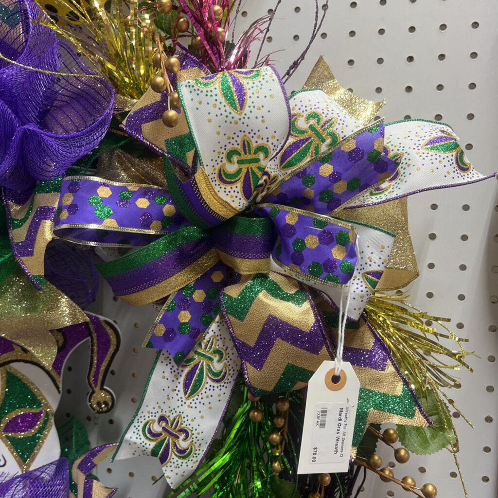 MARDI GRAS WREATH