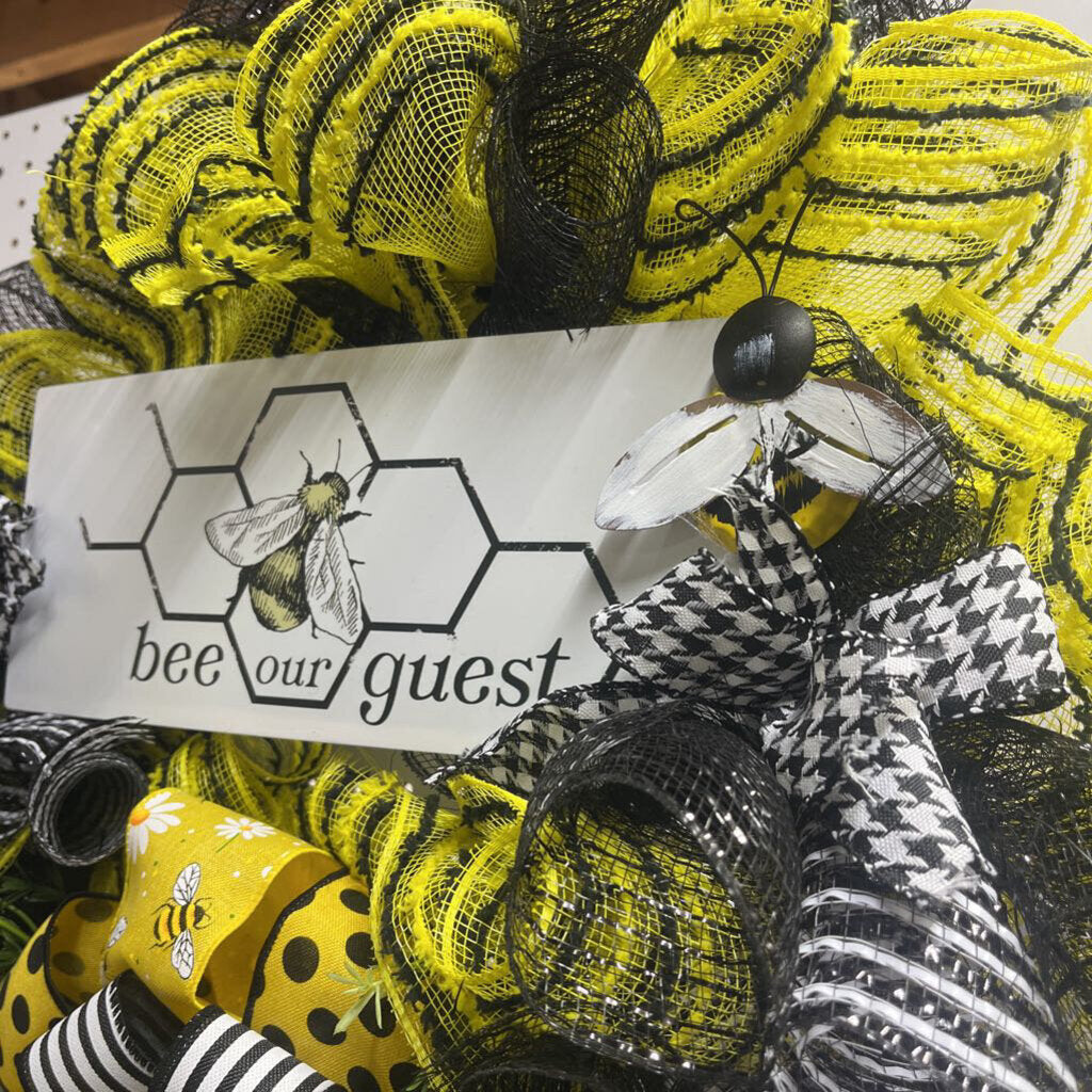 Bee Our Guest Wreath
