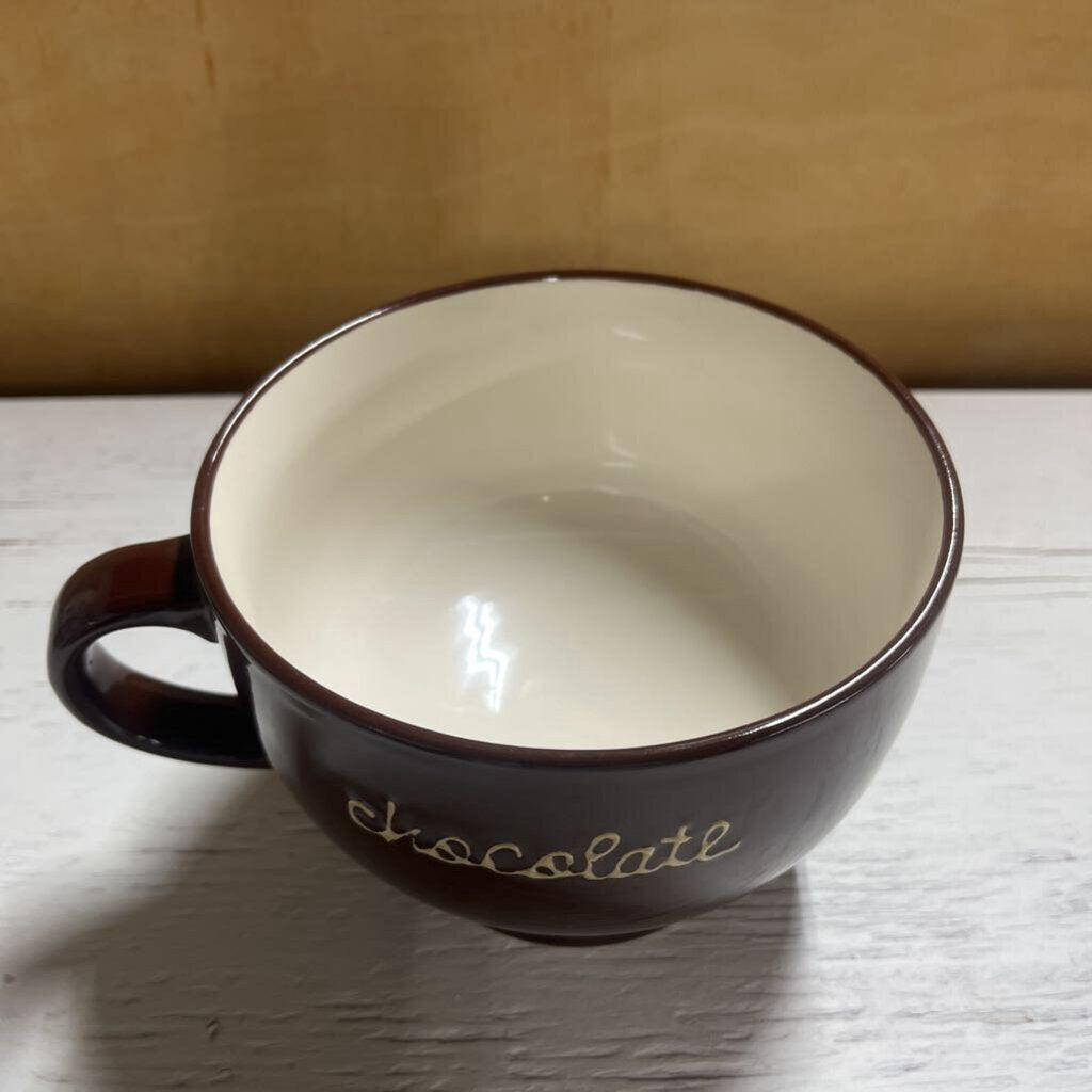 LARGE BROWN CHOCOLATE MUG
