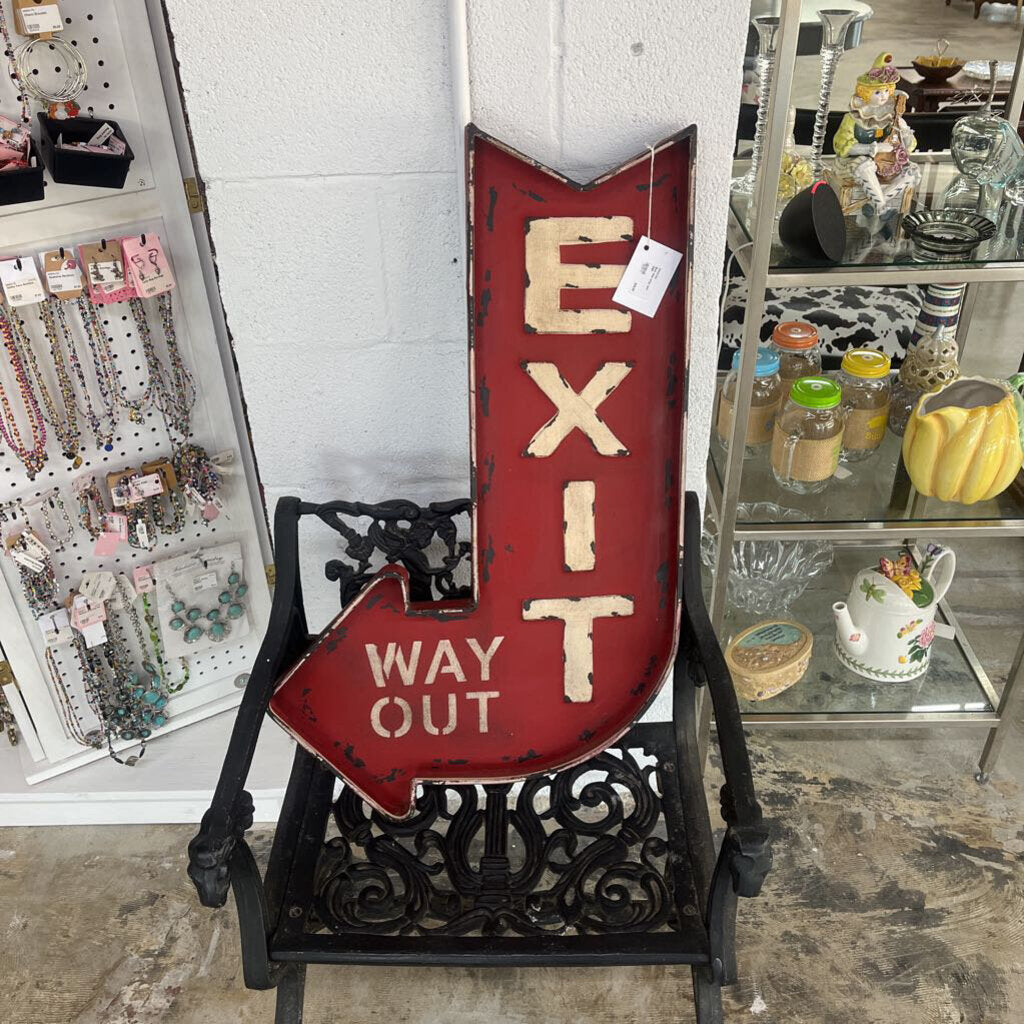 EXIT ONE WAY OUT SIGN