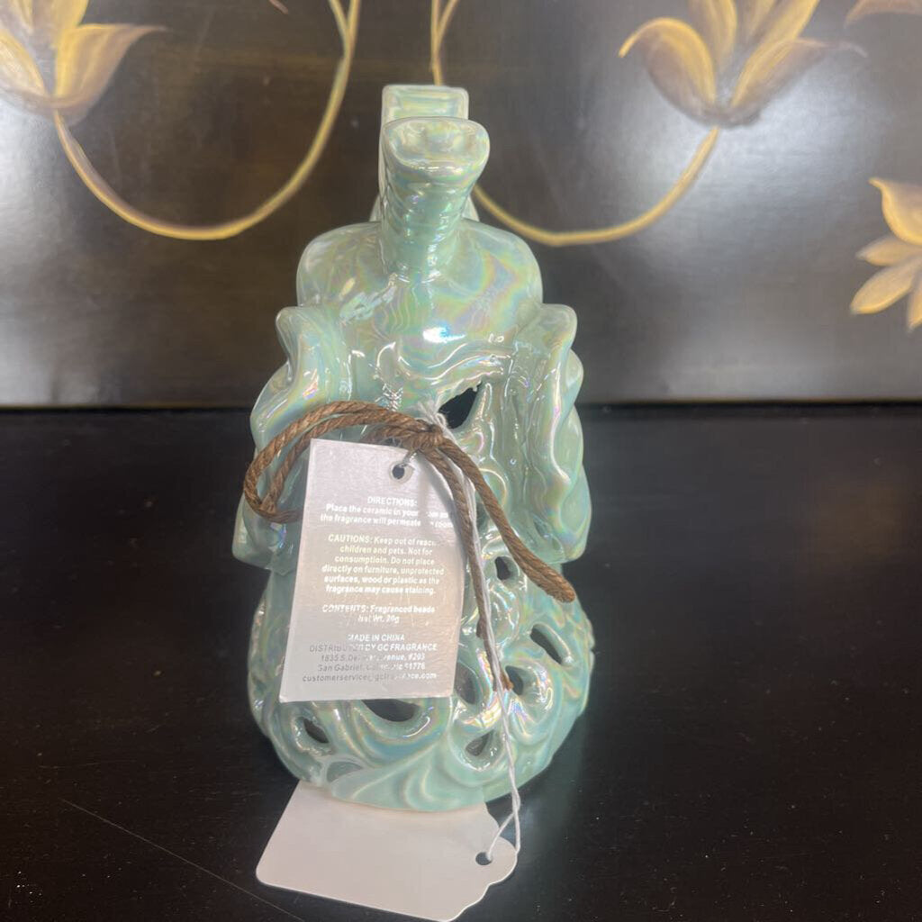 Green Glazed Lucky Elephant