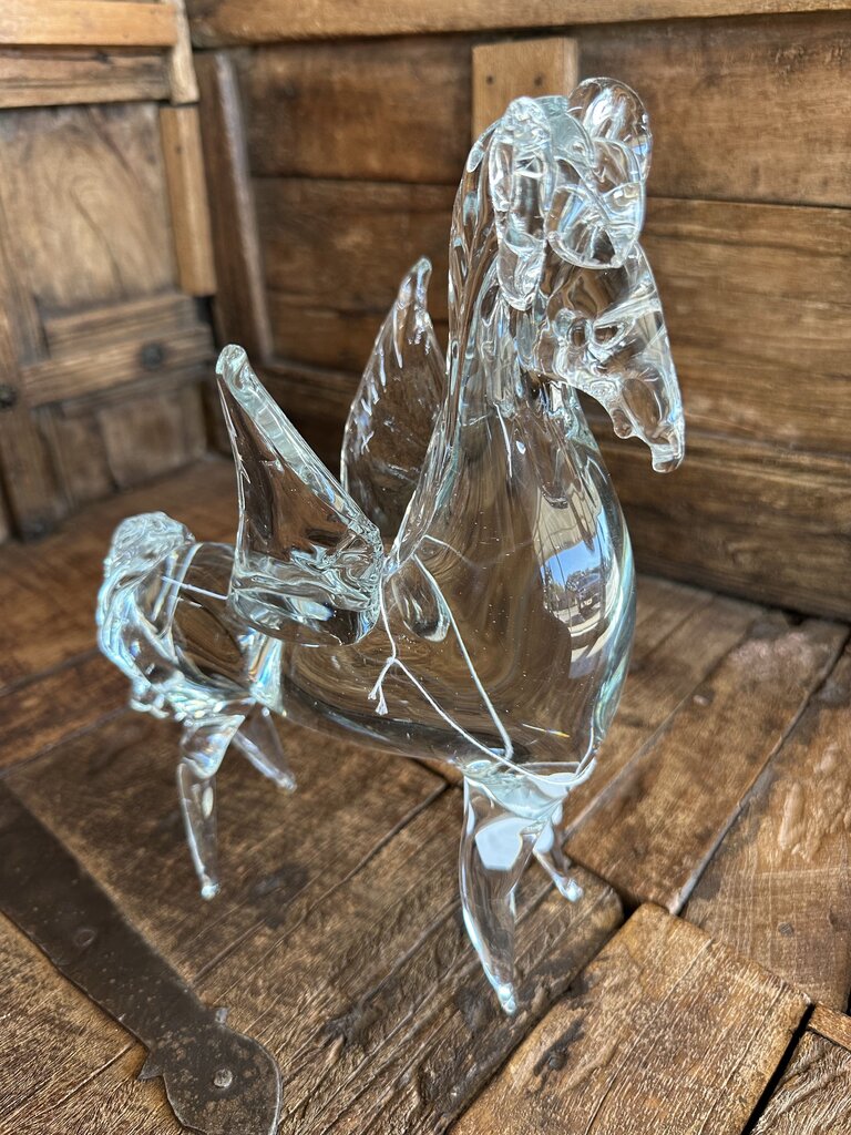Hand Blown Art Glass Stallion