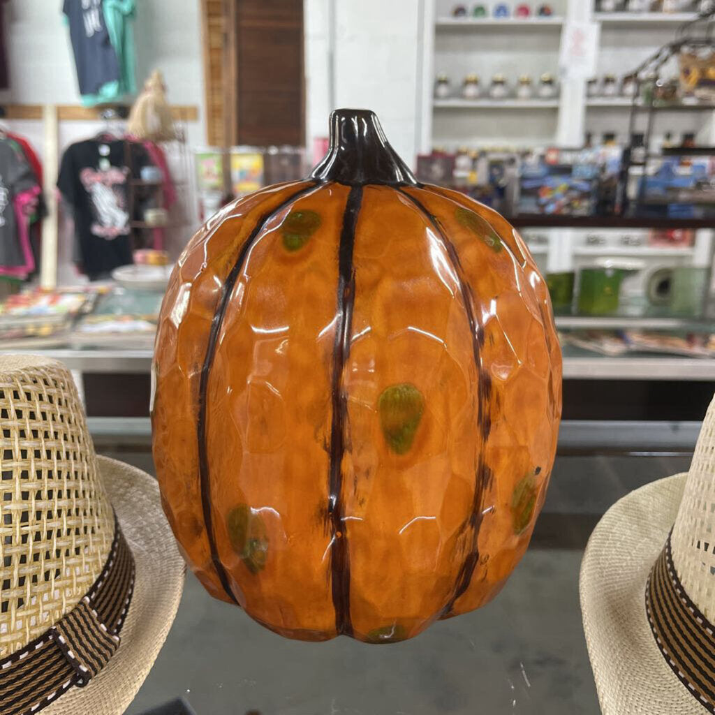 GLAZED CERAMIC PUMPKIN
