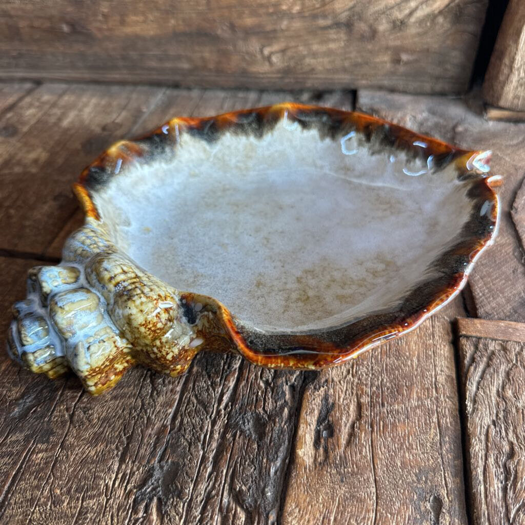 DRIP GLAZE CERAMIC SHELL DISH