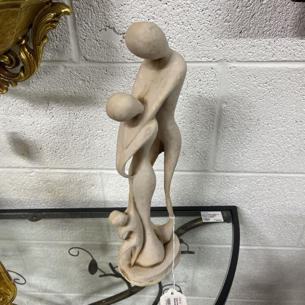 Carved Family Love Statue