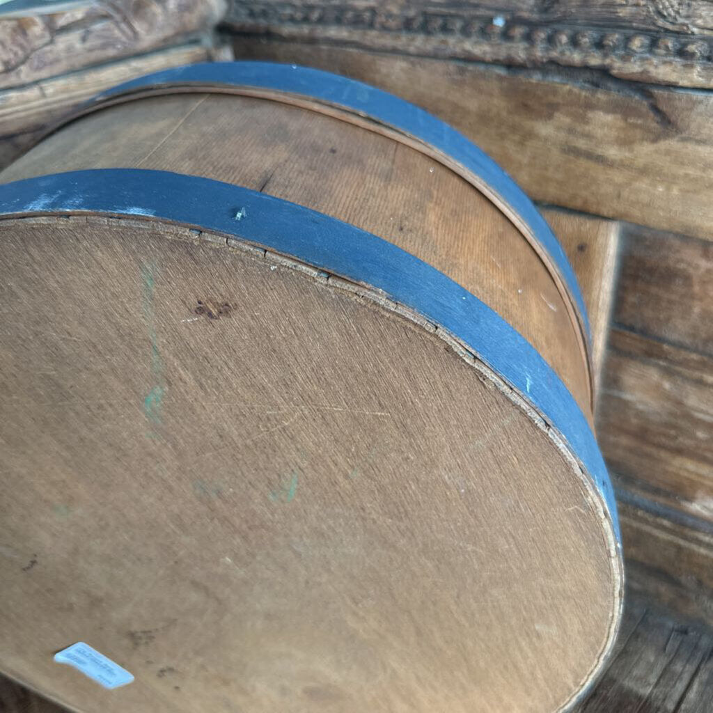 Vtg Round Bent Wood Cheese Box