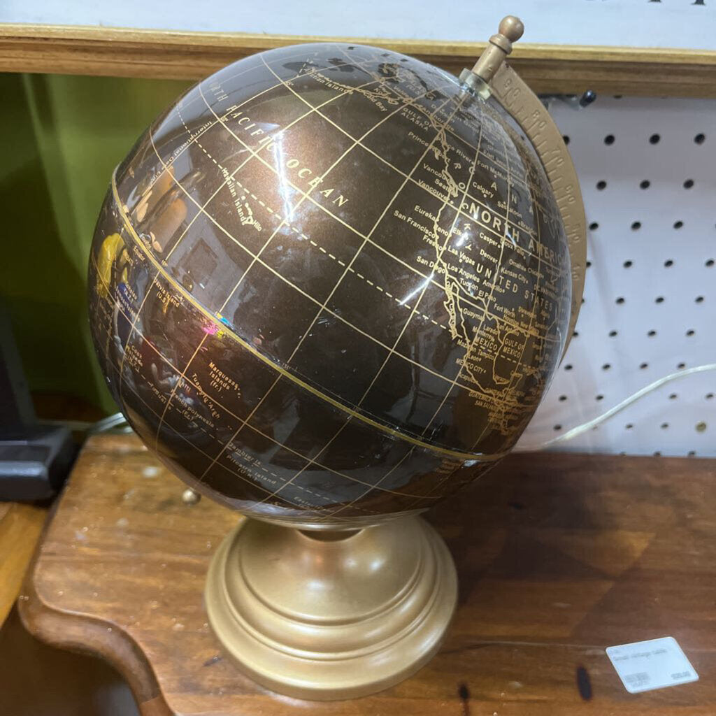 Small goldtone globe