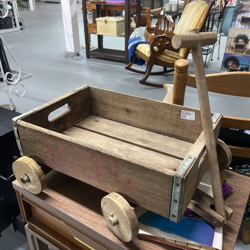 VINTAGE PEPSI-COLA WOODEN WAGON