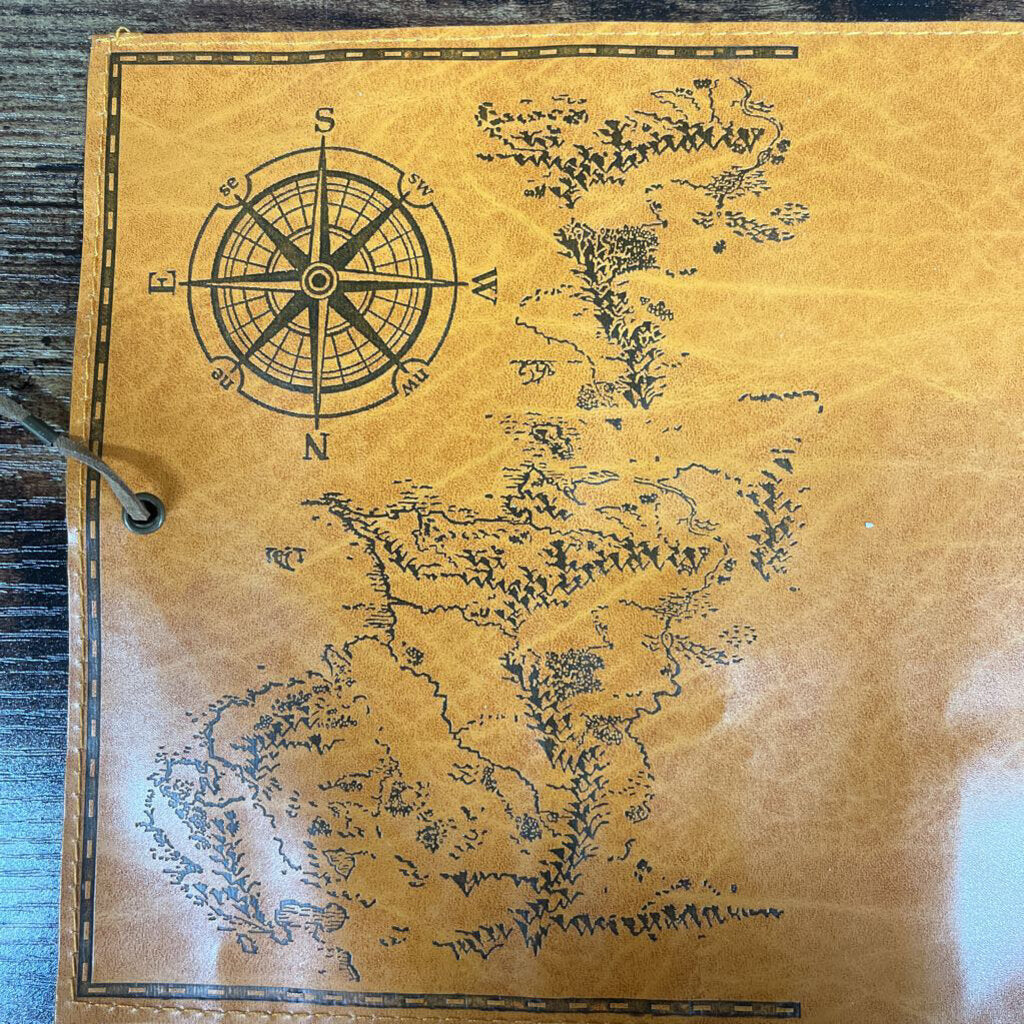 Faux Brown Leather Rollup Pencil/Pen or Brush Case #211