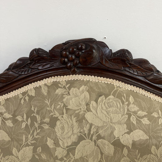 Victorian 3pc Settee Chair Ottoman Parlor Set