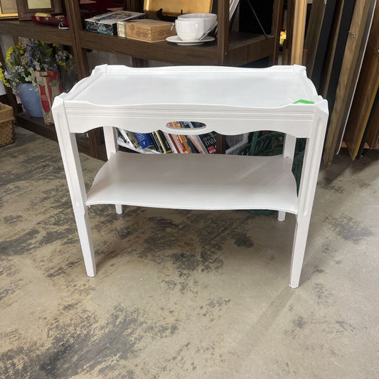 Two Tier White Table