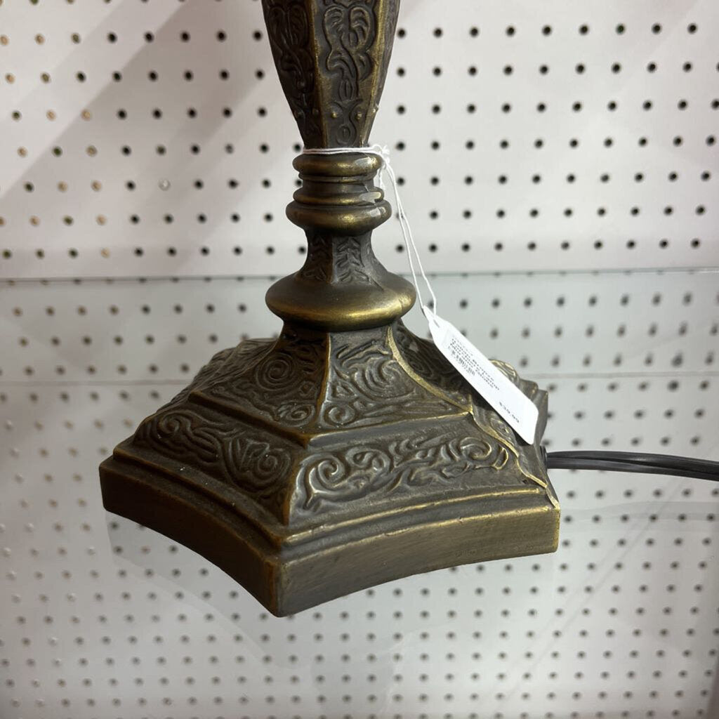 Italian Bronze Torchiere Lamp Murano Globe
