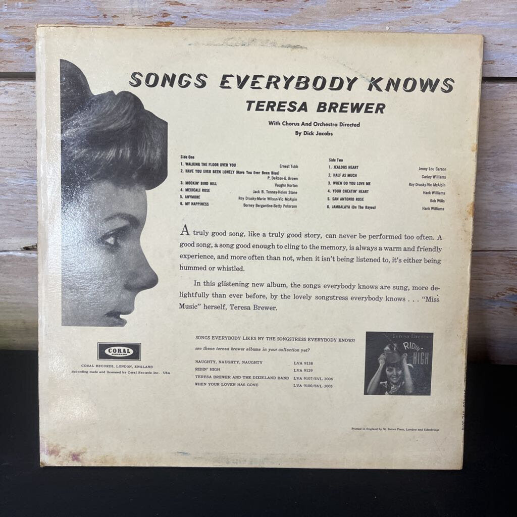 Teresa Brewer - Songs Everybody Knows