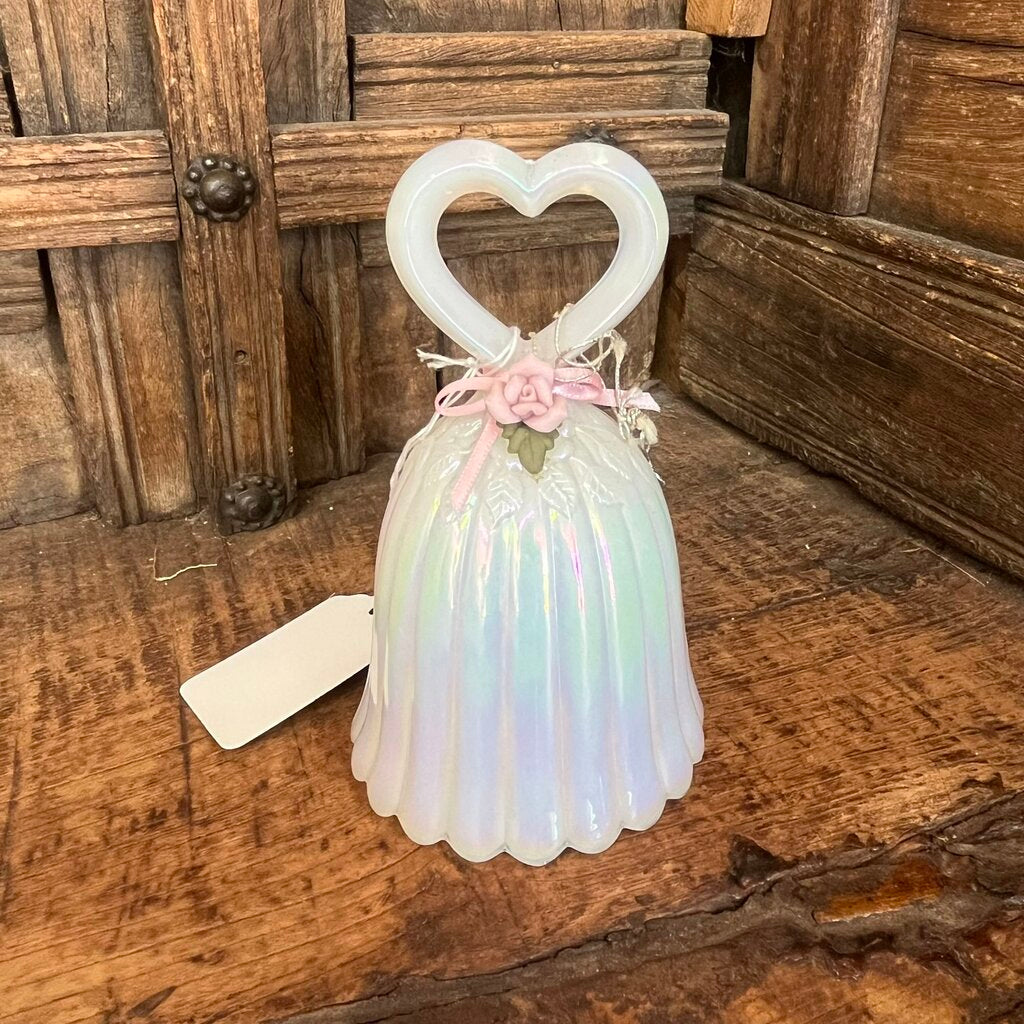 Fenton Opaline Heart Bell