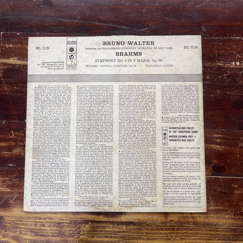 Bruno Walter Conducting the Philharmonic Symphony Orchestra of New York - Symphony No. 3 in F Major