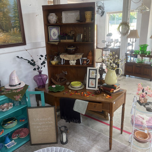 Rare Vintage Ethan Allen Corner Desk and Hutch Set