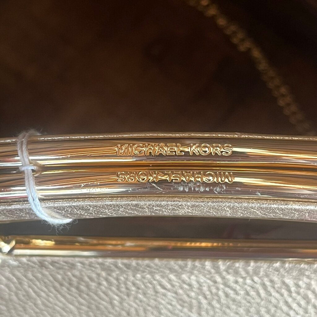 Michael Kors Gold Pebble Leather Purse Chain