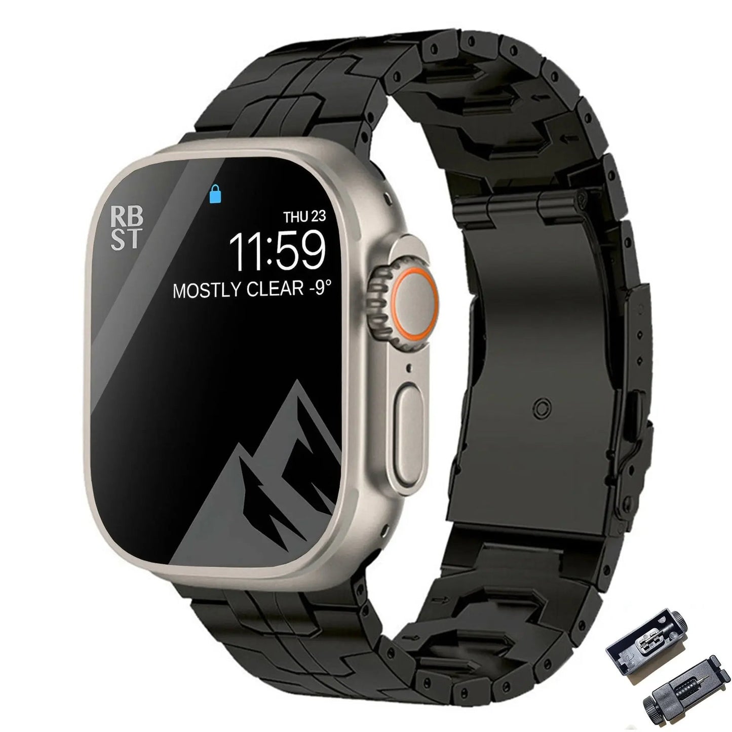 TITANIUM METAL WATCHBAND FOR APPLE WATCH IRONMAN BASIC VERSION