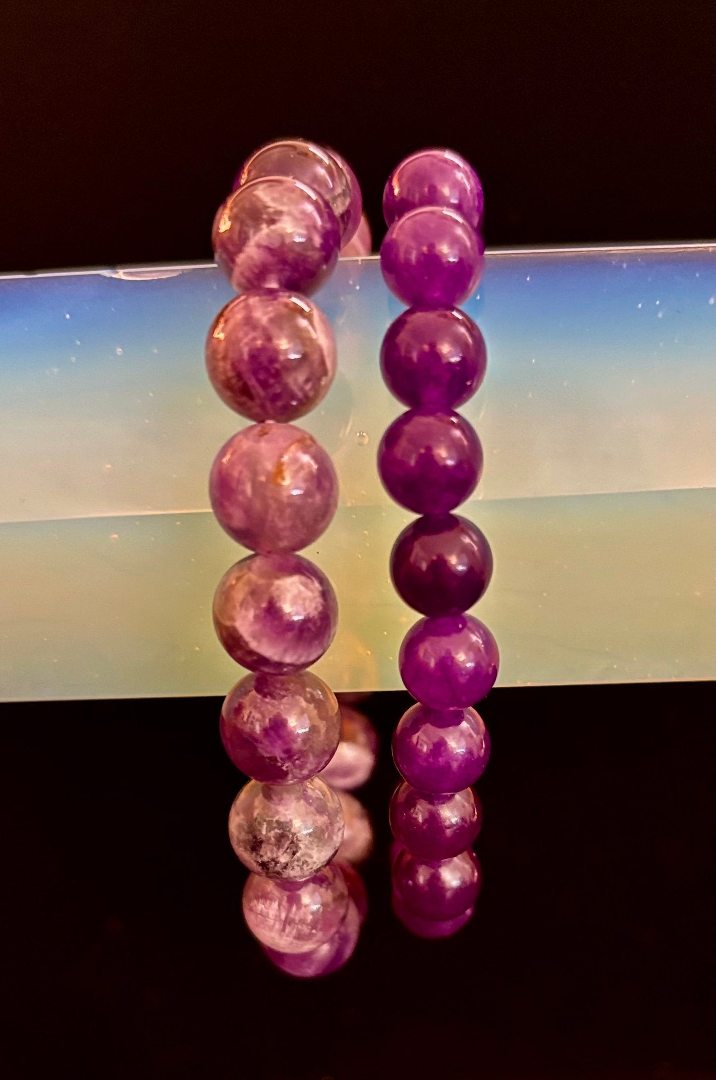 NATURAL AMETHYST HEALING BRACELET – 8MM, 10MM, OR 12MM BEADS