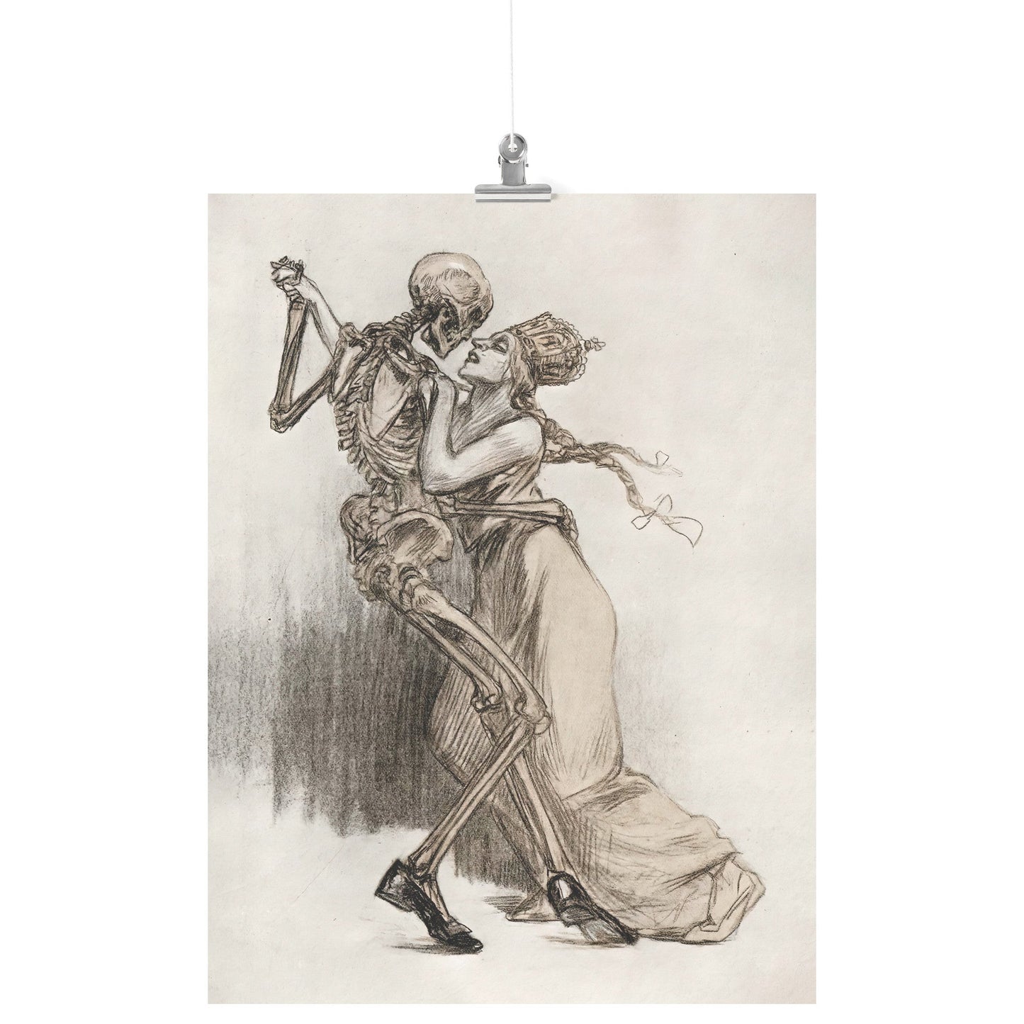 THE GERMAN TANGO (LADY DANCES WITH DEATH) BY LOUIS RAEMAEKERS MATTE POSTER