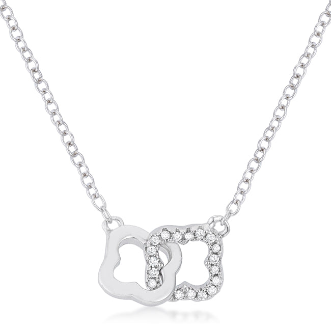 .21 CT NECKLACE WITH FLORAL LINKS